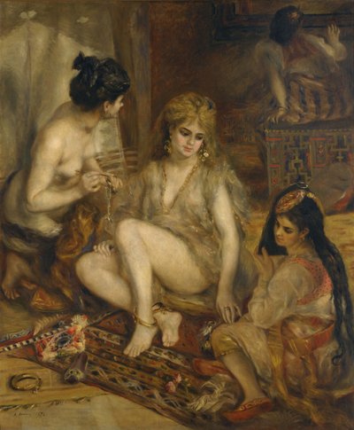 Parisiennes no harém de traje argelino, 1872 de Pierre-Auguste Renoir