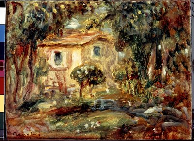 Paisagem. Le Cannet. Pintura de Pierre Auguste Renoir (Pierre-Auguste Renoir de Pierre Auguste Renoir