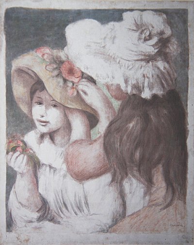 Pinning the Hat de Pierre Auguste Renoir