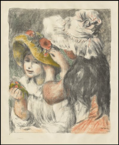 Prendendo o Chapéu: Segunda Placa, c.1898 de Pierre-Auguste Renoir