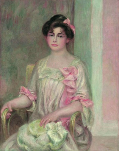 Retrato de Madame Josse Bernheim-Dauberville, nascida em Mathilde Adler, 1901. de Pierre Auguste Renoir