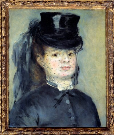 Retrato de Madame Darras, nascida Henriette Oudiette, esposa do Capitão Paul Darras (Estudo para a Amazônia de 1873) de Pierre Auguste Renoir