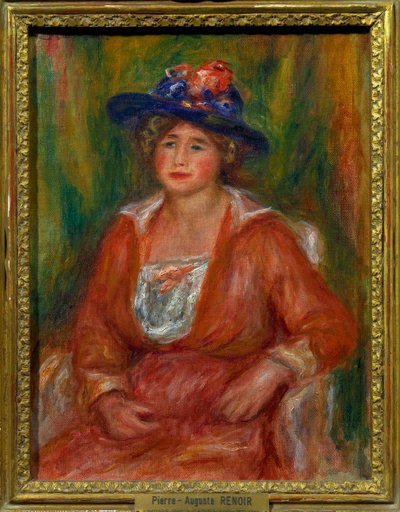 Retrato da mulher sentada Pintura de Pierre Auguste Renoir (1841-1919) Dim 0,35 x 0,27 m Paris musee du Louvre Menção obrigatória: Doação Helene e Victor Lyon de Pierre Auguste Renoir