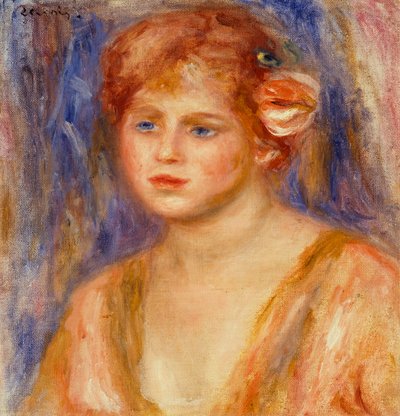 Retrato de uma jovem garota de Pierre Auguste Renoir
