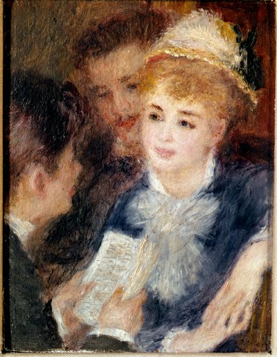A ler o papel. Pintura de Pierre Auguste Renoir (Pierre-Auguste de Pierre Auguste Renoir