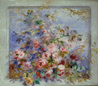 Rosas em uma janela, 1879 de Pierre Auguste Renoir