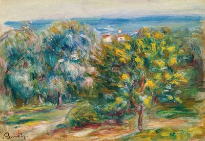 Esboço de uma paisagem no Midi de Pierre Auguste Renoir