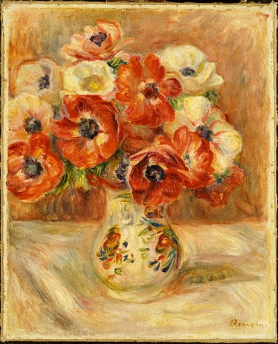 Natureza morta com anêmonas de Pierre Auguste Renoir