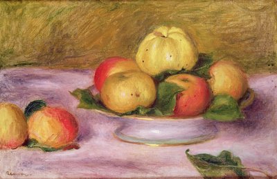 Natureza Morta com Maçãs (óleo sobre tela) de Pierre Auguste Renoir