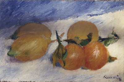Ainda vida com limões e laranjas, 1881 de Pierre Auguste Renoir