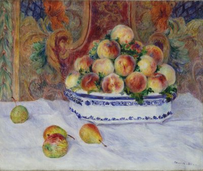 Ainda vida com pêssegos, 1881 de Pierre Auguste Renoir