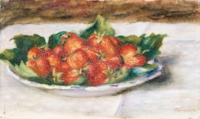 Ainda vida com morangos; Nature Morte avec Fraises, c.1880 de Pierre Auguste Renoir
