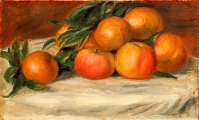 Natureza morta com maçãs e laranjas, c.1901 de Pierre Auguste Renoir