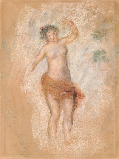 Estudo de uma mulher de fauno dançando para "Édipo Rex", c. 1900 de Pierre Auguste Renoir