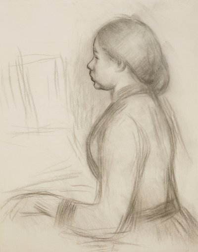 Estudo de uma jovem garota ao piano; Estudar para uma jovem garota ao piano, de Pierre Auguste Renoir