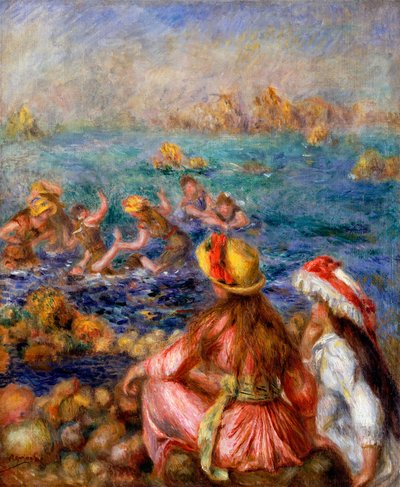 Os Banhistas, 1892 de Pierre Auguste Renoir