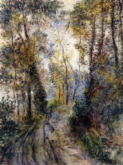 O caminho da floresta, 1871 de Pierre Auguste Renoir