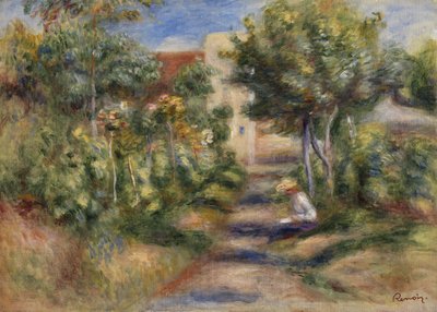 O Jardim do Pintor, Cagnes, c.1908 (óleo sobre tela) de Pierre Auguste Renoir
