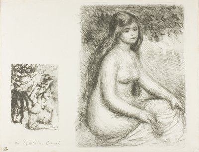 O chapéu alfinetado e o banhista de Pierre-Auguste Renoir