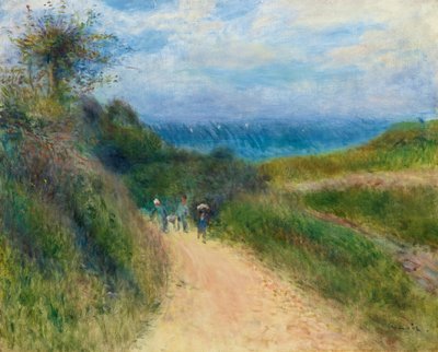 A Estrada para Berneval, c.1880 (óleo sobre tela) de Pierre Auguste Renoir
