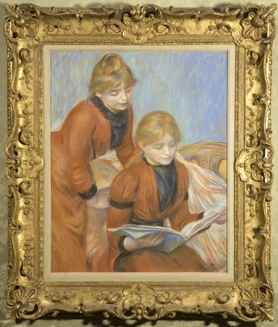 As Duas Irmãs, c.1889 (pastel sobre papel) de Pierre Auguste Renoir