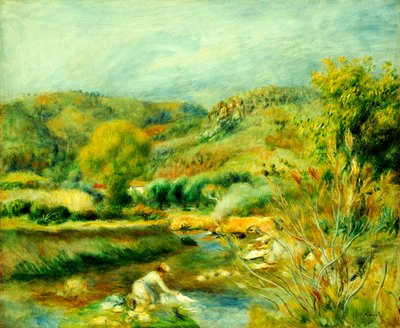 A lavadeira, c.1891 de Pierre-Auguste Renoir