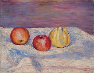 Duas maçãs e um marmelo; Duas maçãs e um marmelo, c.1900 de Pierre Auguste Renoir