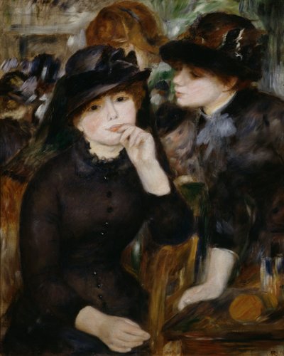 Duas meninas de preto, 1880-1882. de Pierre Auguste Renoir