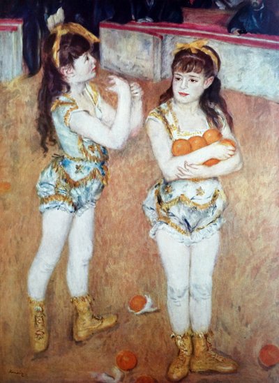 Duas meninas do circo de Pierre Auguste Renoir