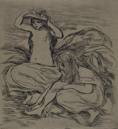 Duas mulheres tomando banho de Pierre Auguste Renoir