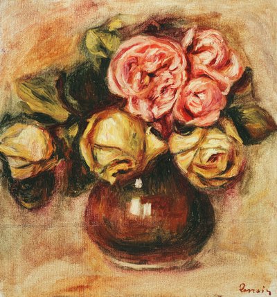 Vaso de rosas; Vaso de rosas, de Pierre-Auguste Renoir