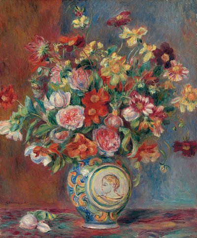 Vaso com flores; Vaso de flores, 1881 de Pierre Auguste Renoir