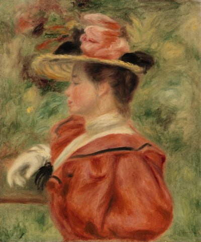 Mulher com luva (Femme au gant) de Pierre Auguste Renoir