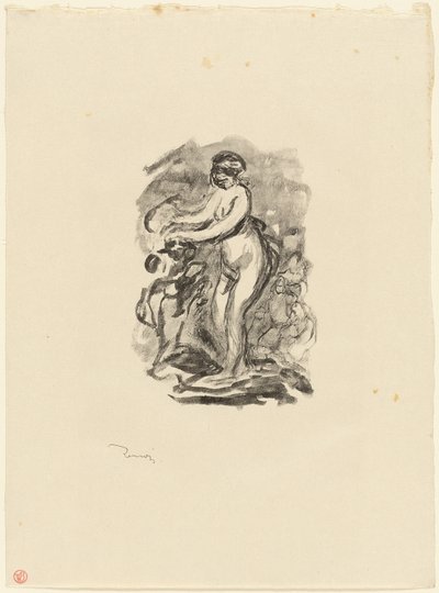 Mulher com Grapevine, 1ª variante de Pierre Auguste Renoir
