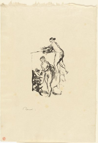 Mulher com Grapevine, 3ª variante de Pierre Auguste Renoir