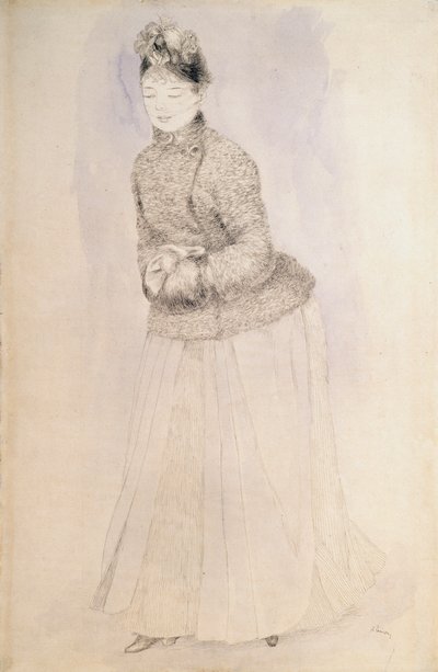 Mulher com um regalo, c1883-c1884. de Pierre Auguste Renoir