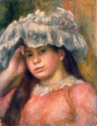Moça de chapéu, 1892-1894. de Pierre Auguste Renoir
