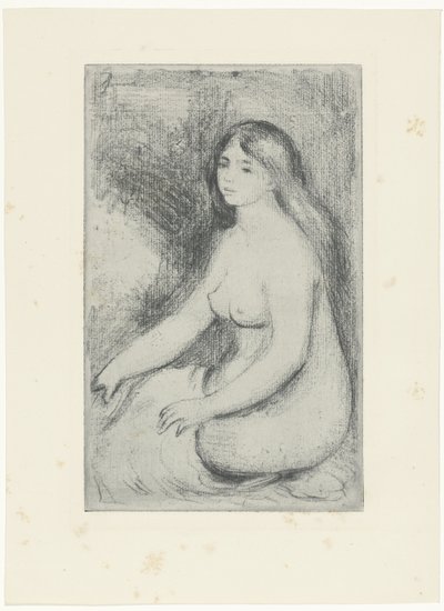mulher nua sentada Asse Baigneuse de Pierre Auguste Renoir