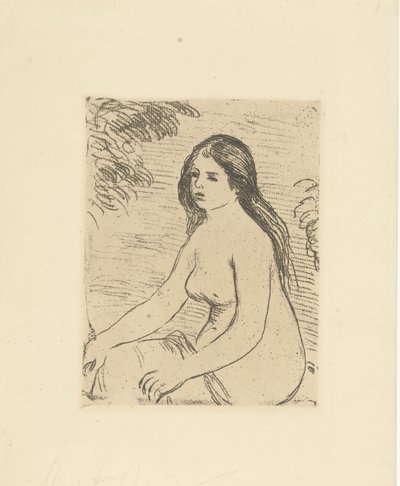 mulher nua sentada Femme nue assise de Pierre Auguste Renoir