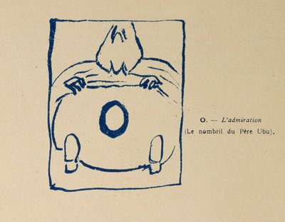 Admiração - O umbigo de Pere Ubu, do Alfabeto de Pere Ubu de Pierre Bonnard