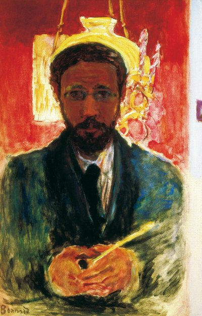Auto-retrato com tubo. 1908 de Pierre Bonnard