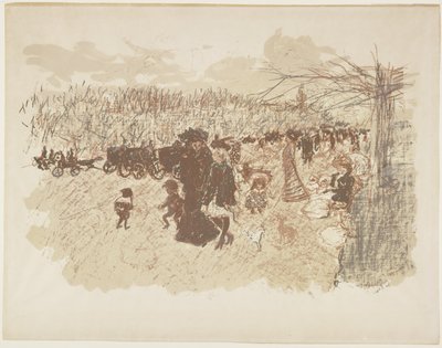 Avenida no Bois de Boulogne, c. 1898 (publicado em 1899) de Pierre Bonnard