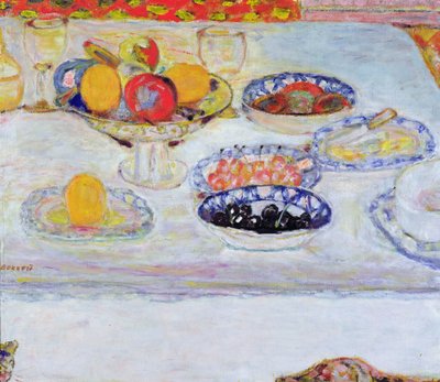 Taça e Pratos de Fruta, 1930-32 de Pierre Bonnard