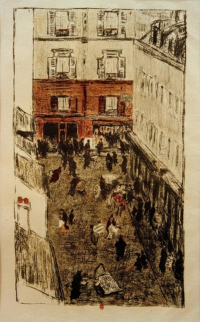 Esquina da rua, vista de cima de Pierre Bonnard