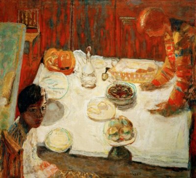 A toalha de mesa branca de Pierre Bonnard