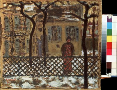Atrás da Cerca. Pintura de Pierre Bonnard (1867-1947) de Pierre Bonnard