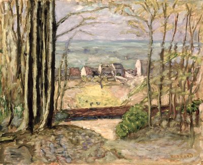 Borda da floresta, c.1919 (óleo sobre painel) de Pierre Bonnard