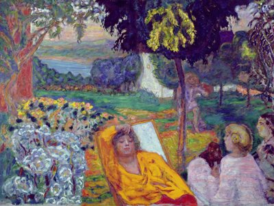 Noite (ou Siesta ou em um jardim do sul) 1914 de Pierre Bonnard