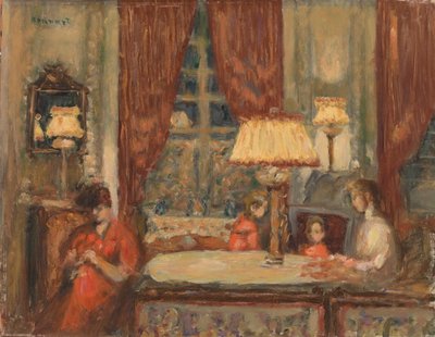 Noite sob as lâmpadas de Pierre Bonnard