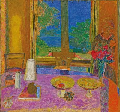 Ampla sala de jantar para o jardim (Grande sala de jantar no jardim). 1934-35 de Pierre Bonnard